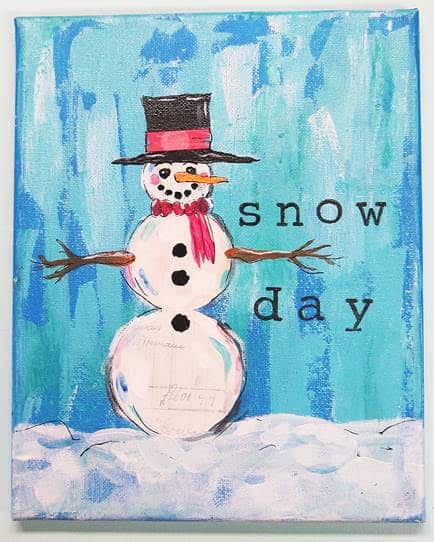 Snowman Painting ~ Winter Art Projects for Kids – Housing a Forest