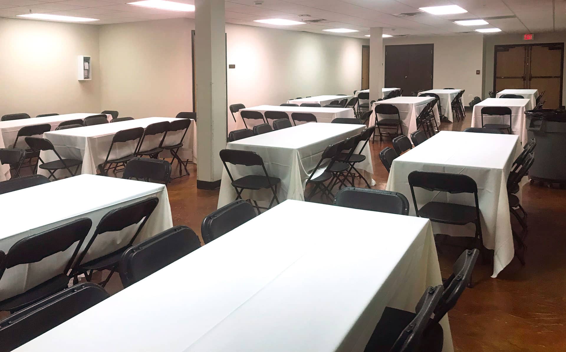 Gorton Center Card Room filled with tables