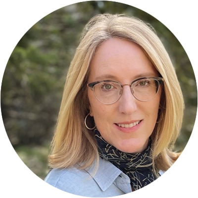 Leslie Lord, Dorector of Marketing and Communications, Smiling woman with glasses