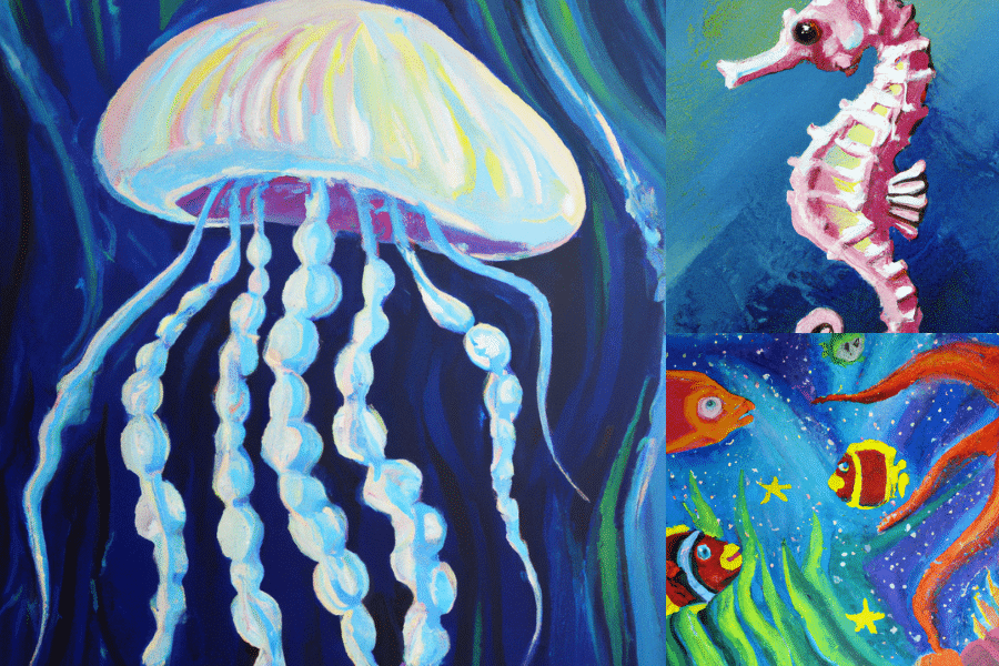 Underwater Sea Creatures painting