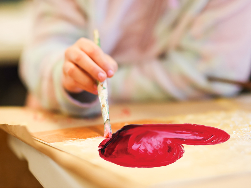 painting a heart