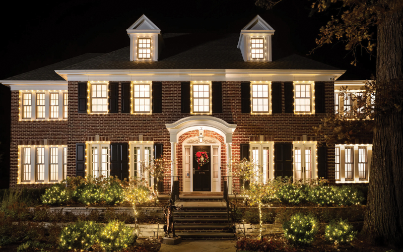 Brick colonial style house used in filming the John Hughes film Home Alone