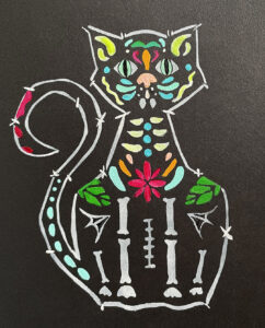 kids art boo cat