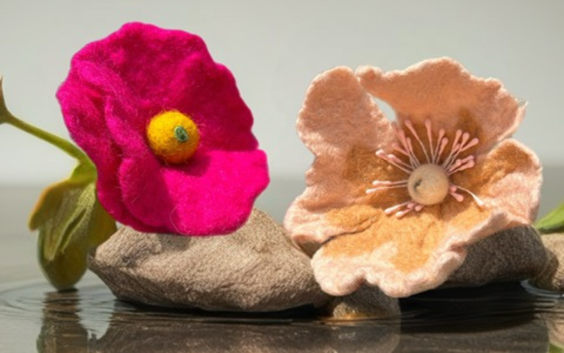 Felt flower banner image