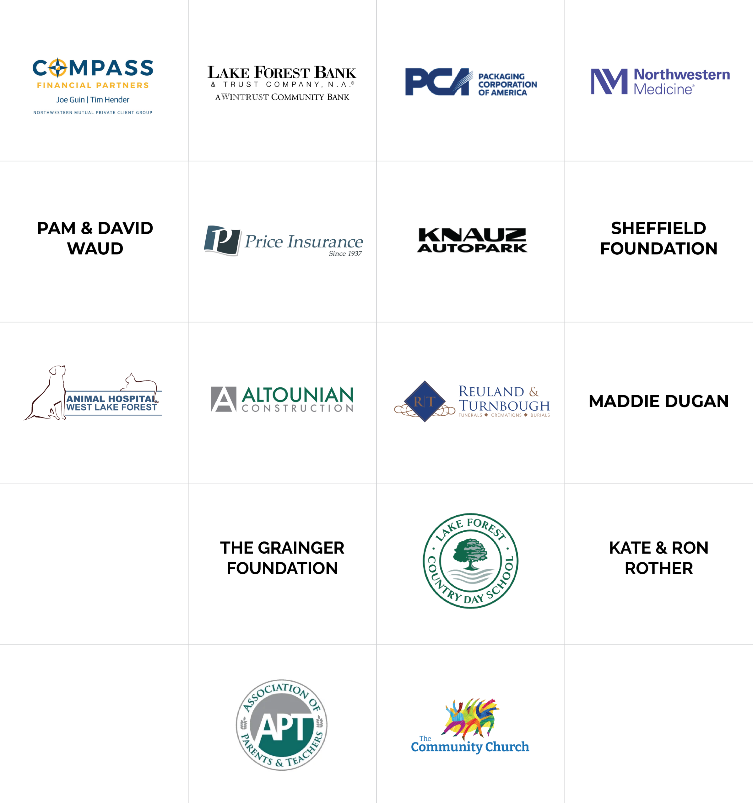 SponsorSquares2026 Chart that displays logos of all 2026 Sponsors