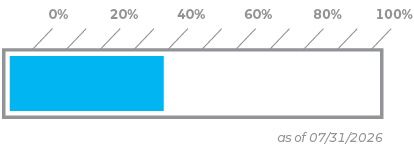 Annual Fund Thermometer at 38 percent as of 073126
