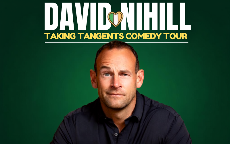 An image of David Nihill advertising his 'Taking Tangents' tour.
